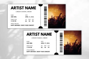 Custom Concert Ticket Template 6