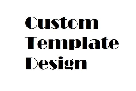 Creating custom design template from scratch