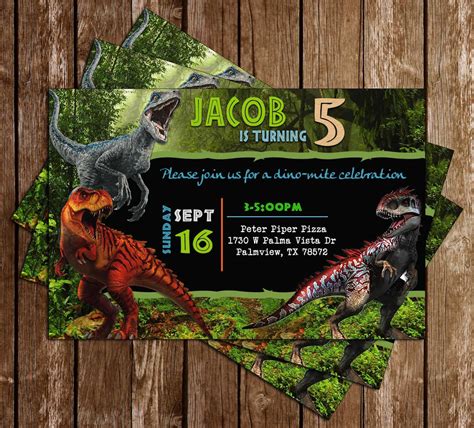 Custom Dino Invitation