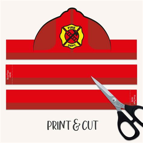 Custom Fireman Hat Template Design 8