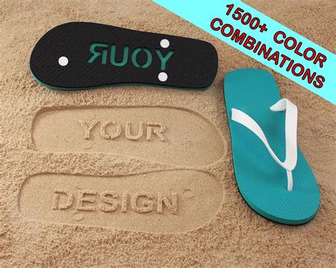 Custom Flip Flops at the Beach