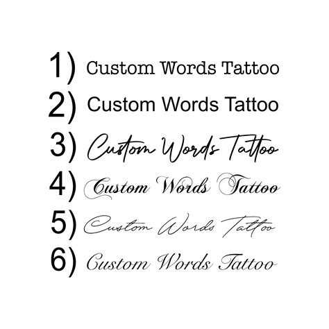 Maintaining a custom font tattoo