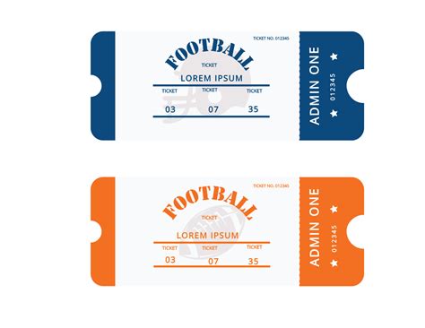 Custom Football Tickets Templates