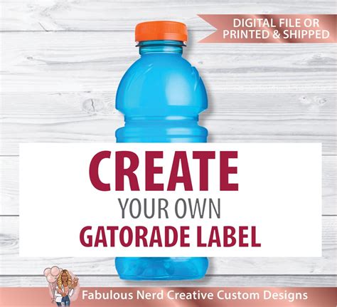 Custom Gatorade Bottle Labels