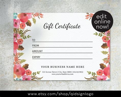 Custom gift card templates