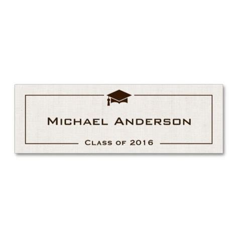 Custom Graduation Name Card Template