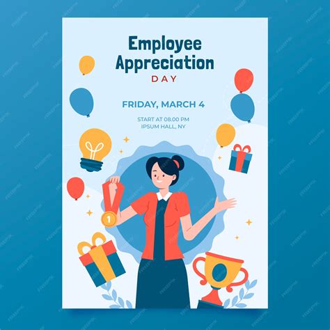 Custom graphics and fonts for an employee appreciation poster