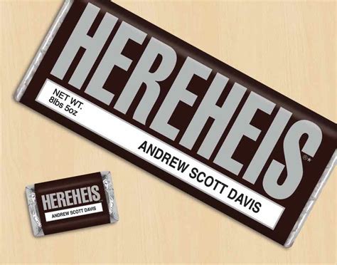 Custom Hershey Bar Wrappers Ideas