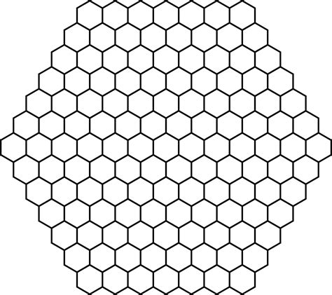 A customized hex grid printable