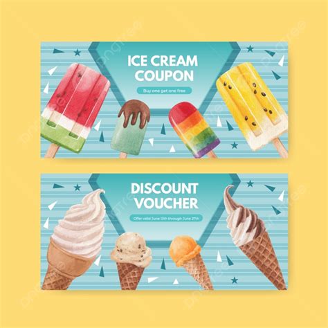 Custom Ice Cream Voucher Template