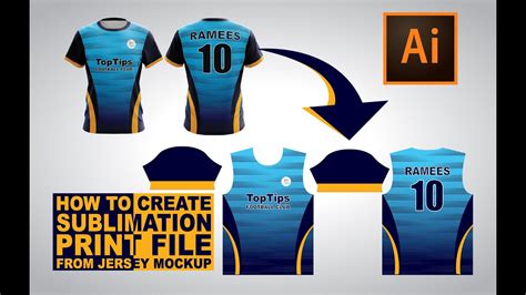 Custom Jersey Design Template in Illustrator