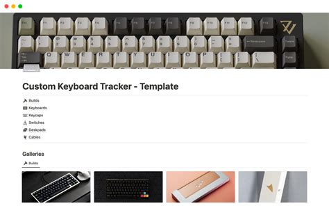 Custom keyboard templates