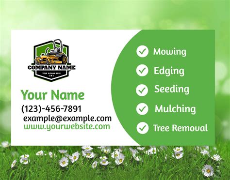 Custom Landscaping Business Cards