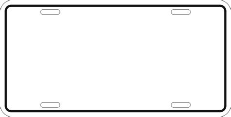 Custom license plate template print