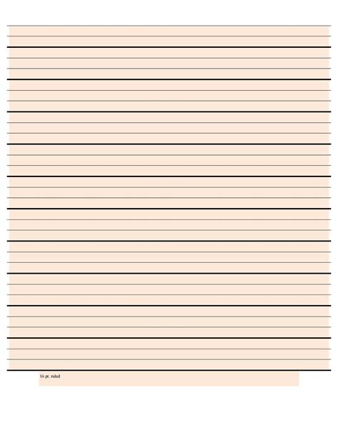 Custom Lined Paper Template