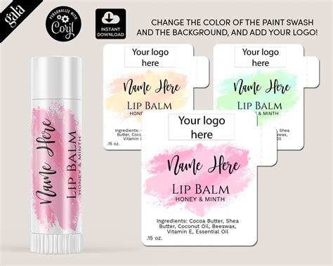 Custom lip gloss labels on a roll