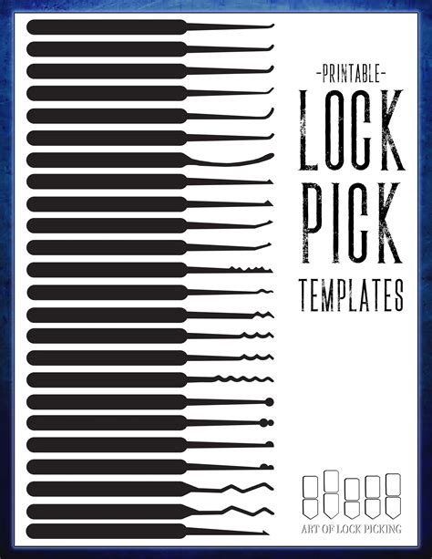 Custom Lock Pick Template Design