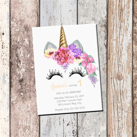 Custom Magical Unicorn Party Invitation