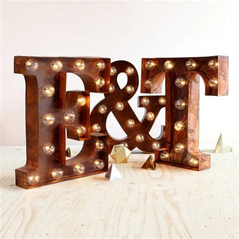 Custom marquee letters being displayed at a wedding