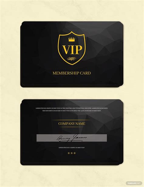 Custom Membership Card Template