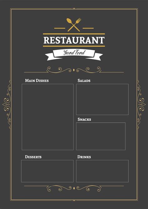 Customizable Menu Template Example