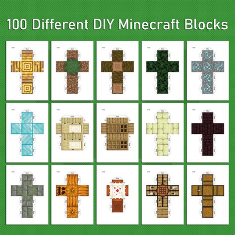 Custom Minecraft block printables