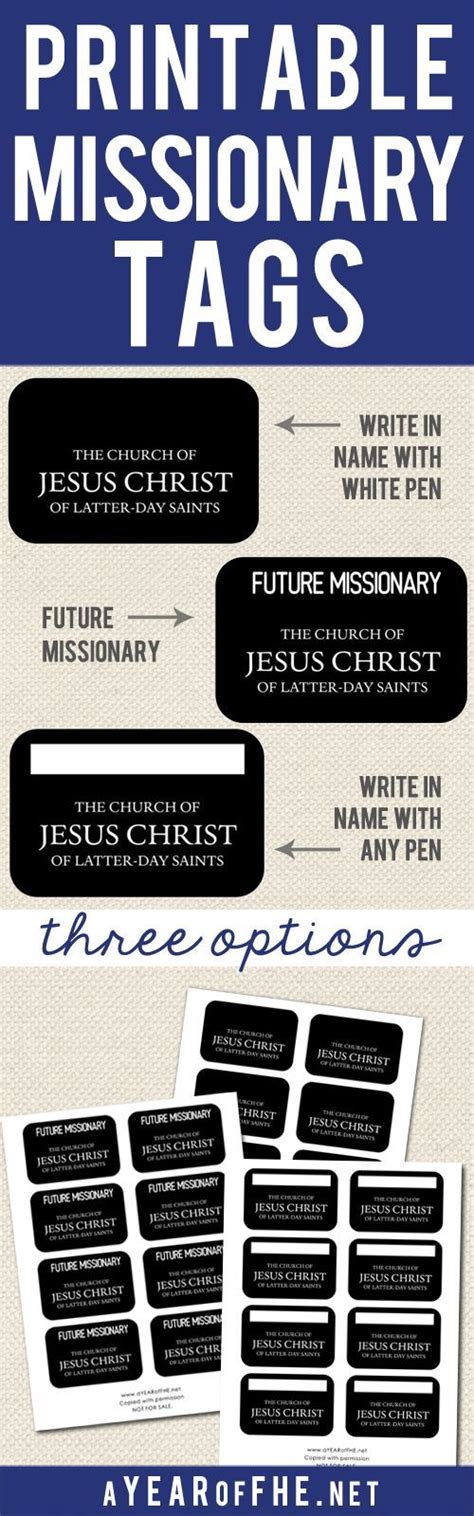 Custom Missionary Name Tag Template