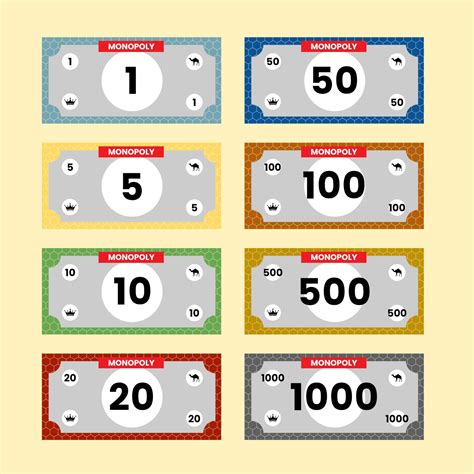 Custom Monopoly money template example