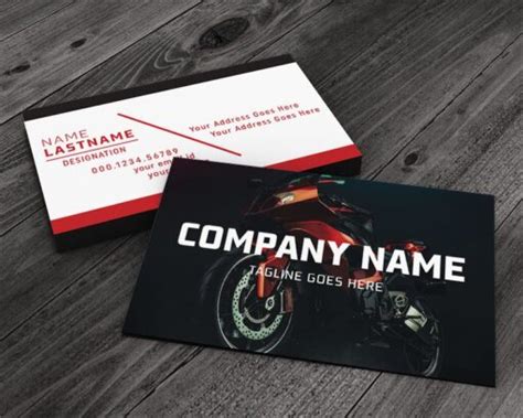 Custom Motorcycle Business Card Template