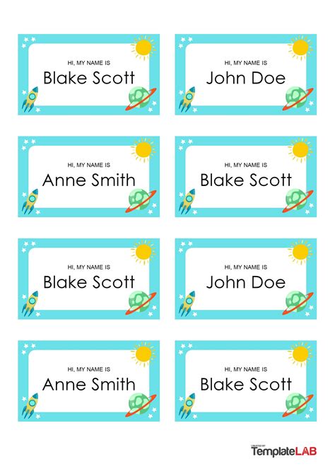 Custom Name Tag Template 1