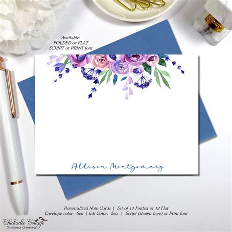 Floral Note Card Template