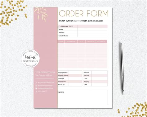 Custom Order Form