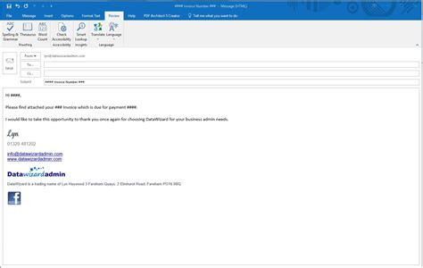 Custom Outlook Email Template