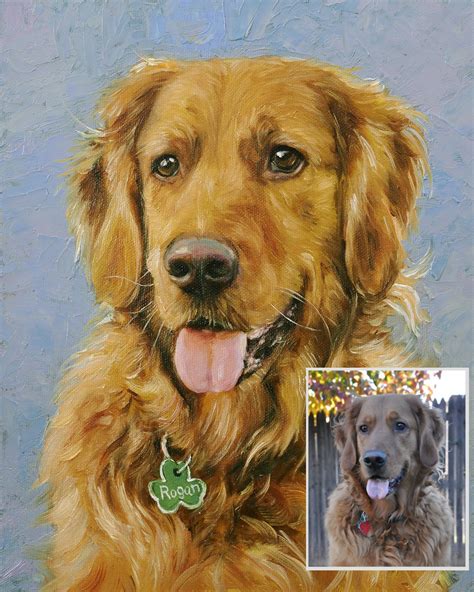 Custom pet portrait creation process