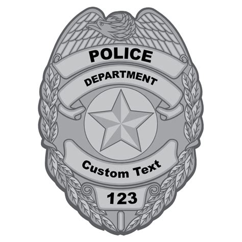 Custom police badge template for community events