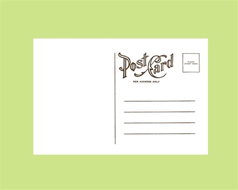 Custom Postcard Rubber Stamp Template