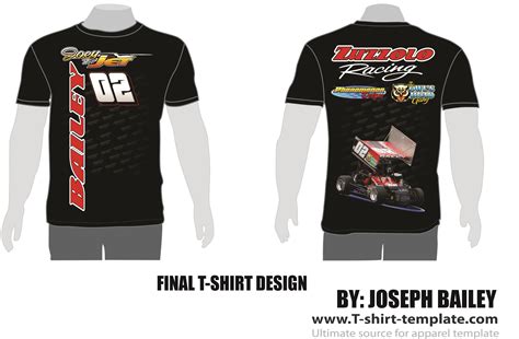 Customizable racing t-shirt template design elements