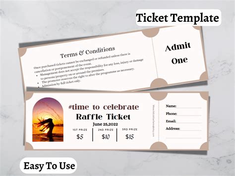 Custom Raffle Ticket Template