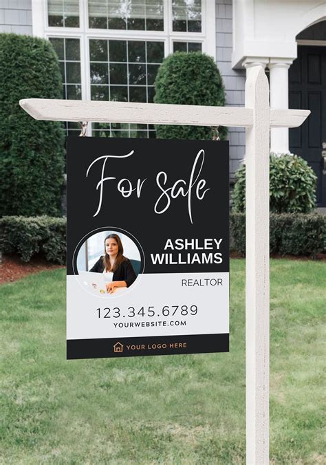 Custom Real Estate Yard Sign Template