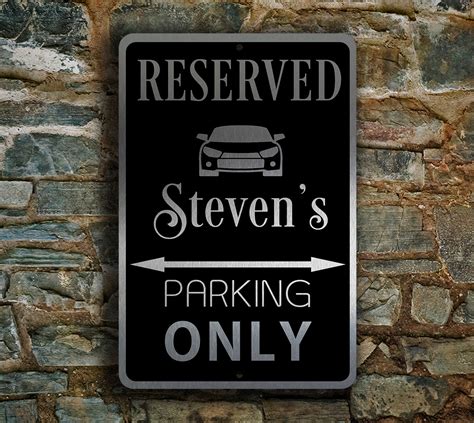 Custom reserved parking signs