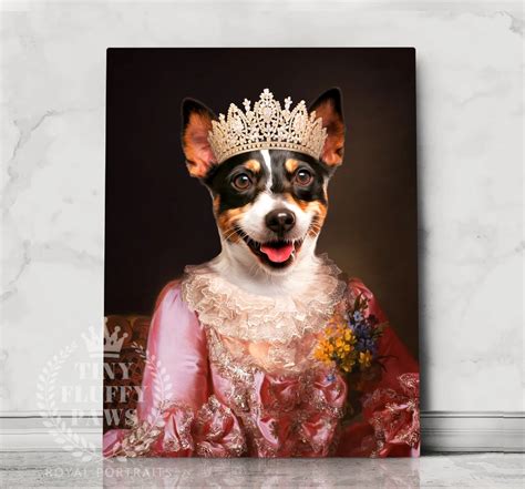 Custom royal pet portrait example