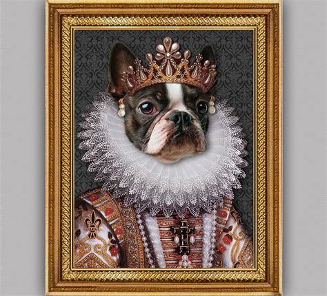 Custom royal pet portrait example 10