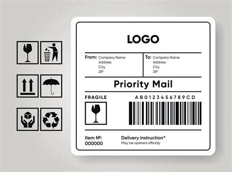 Custom shipping label templates for businesses