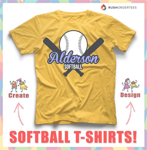 Softball T-Shirt Design Template 3