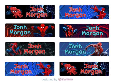 Custom Spider-Man Name Tags