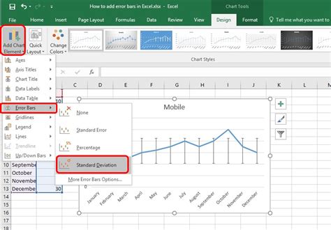 Custom Standard Deviation Bars in Excel