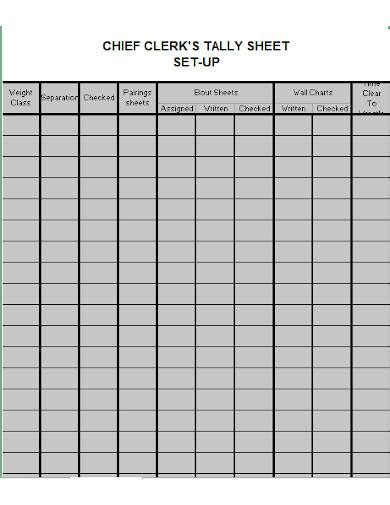 Custom Tally Sheet Template for Specific Needs