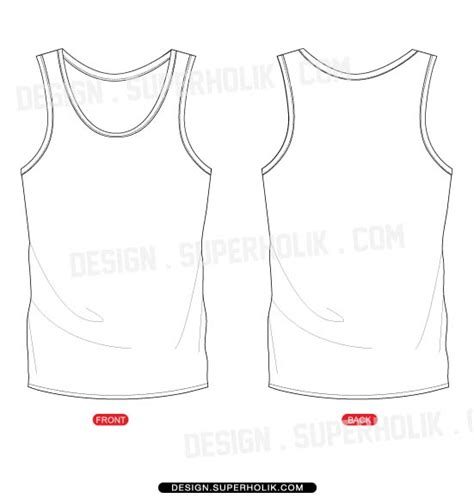 Custom Tank Top Vector Template for Apparel Designers