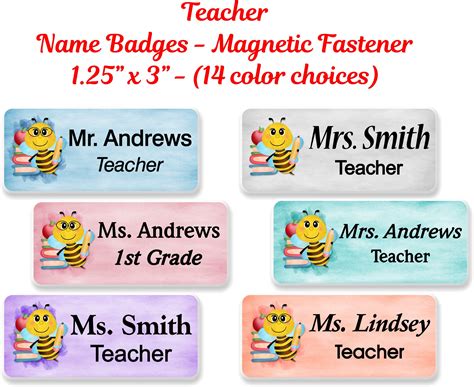 Custom Teacher Name Tags