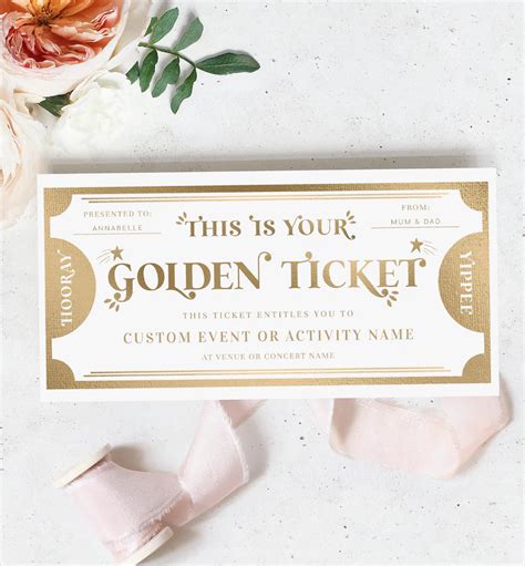 Custom Ticket Gift Certificate